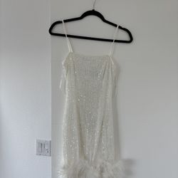Xs White Sequin Bachelorette Dress 