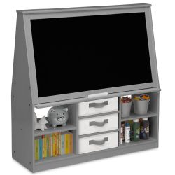 New Delta Children Double-Sided Easel w Storage Unit - Grey Childrens Easel