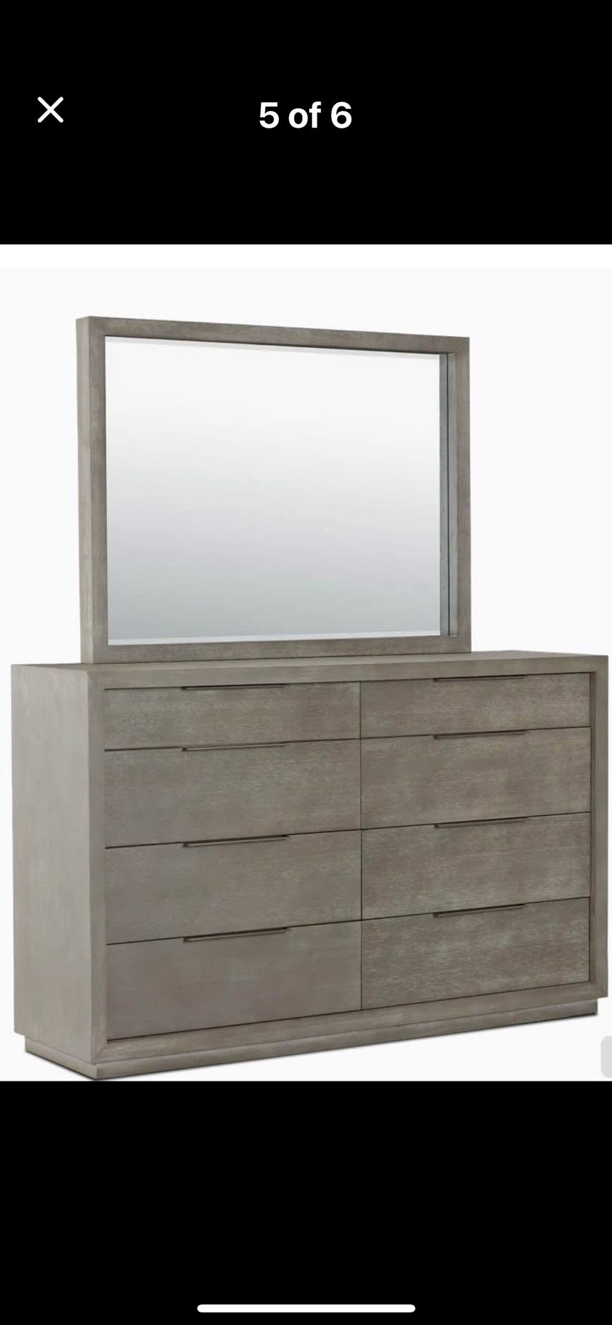 Dresser And Mirror Solid Wood