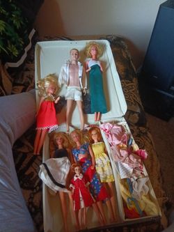 Vintage Barbies with 1961 case