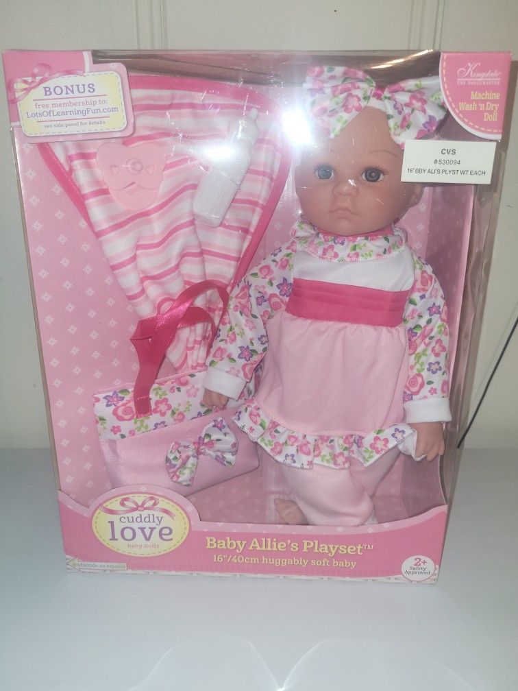 Baby Allie's Playset. Baby Doll. Huggable Soft Baby. Muñeca De Bebe . Juguete