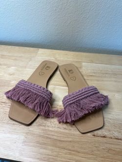 Tasseled Beach Slippers - Size 7 to 8
