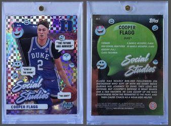 2024-25 Bowman University Chrome - Cooper Flagg - Social Studies X-Fractor