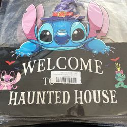Wooden Stitch Halloween Sign