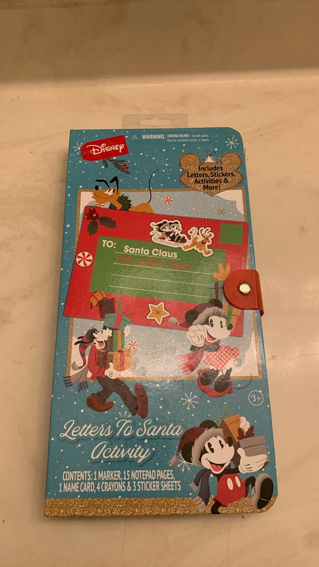 Letters To Santa Activity 1 Marker, 15 Notepad, Pages, 1 NAME CARD, 4 CRAYONS & 3 STICKER SHEETS