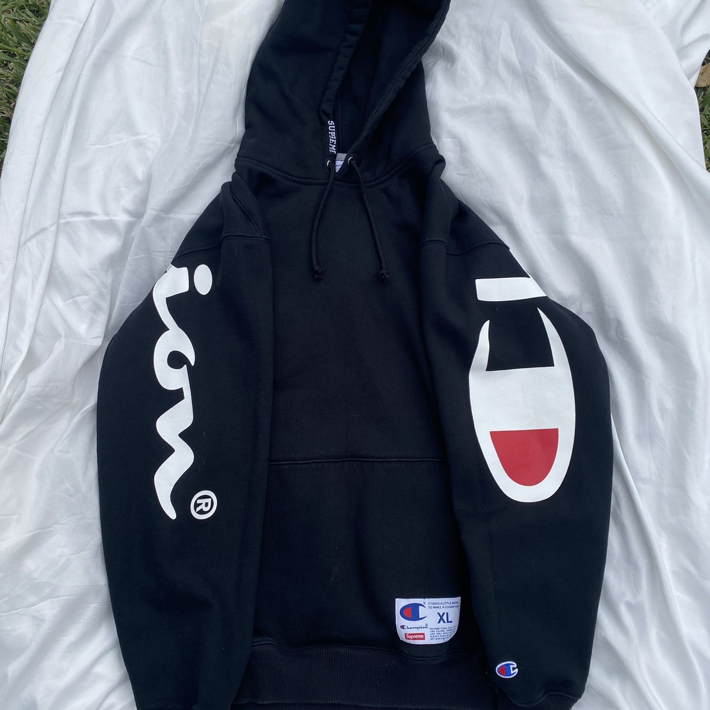 Champion supreme hoodie ss18 deals