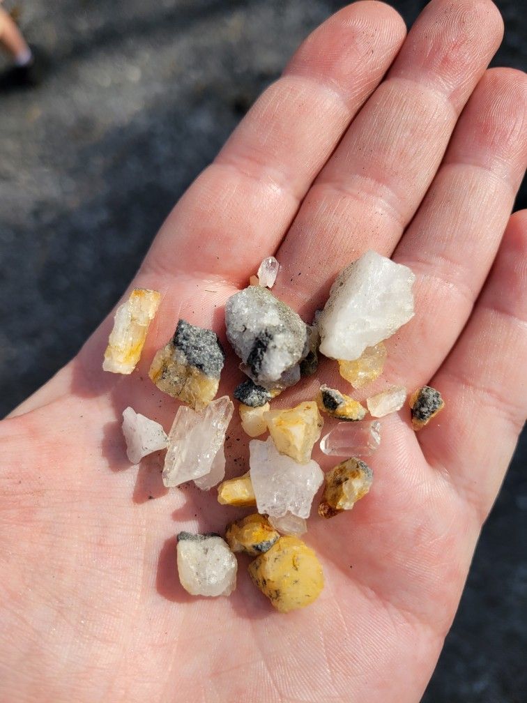 Handpicked Bundle Of Natural Crystals Quartz,  Citrine 