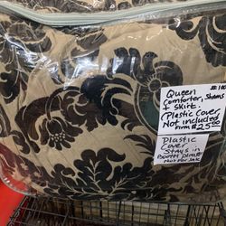 Queen Comforter, Shams And Skirt