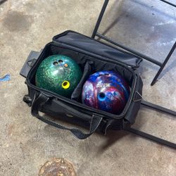  Bowling Balls With The Bag  Carry It 