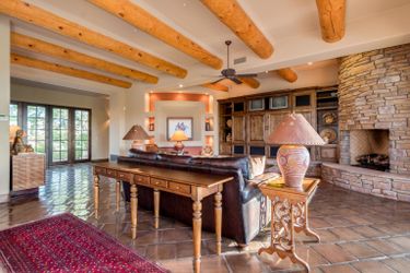 entryway table shown here behind couch 