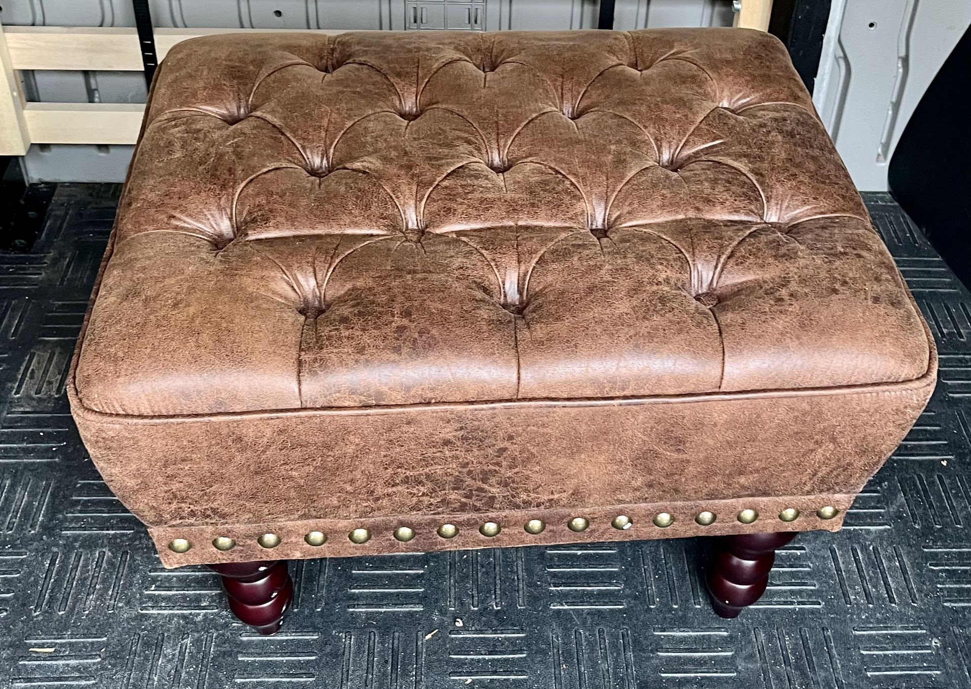 Pier Imports Coffee Brown Ottoman