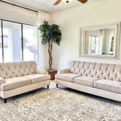 Beautiful Tufted Living Room Sofa Set 