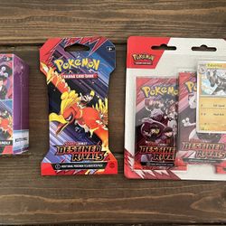 Pokémon Destined Rivals Bundle – Booster Bundle, 3-Pack Blister & 1 Booster Pack