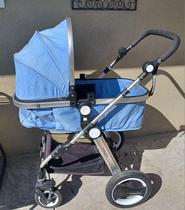 Baby Joy Baby Blue Bassinet Stroller