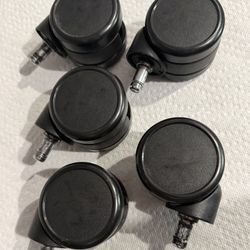 Allsteel #19 Office Chair Casters - A Set Of 5 Wheels