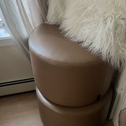 2 round ottoman Seaters For Sale 