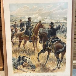 Lithograph “Meade at Gettysburg, July 2, 1863” By HA Ogden.