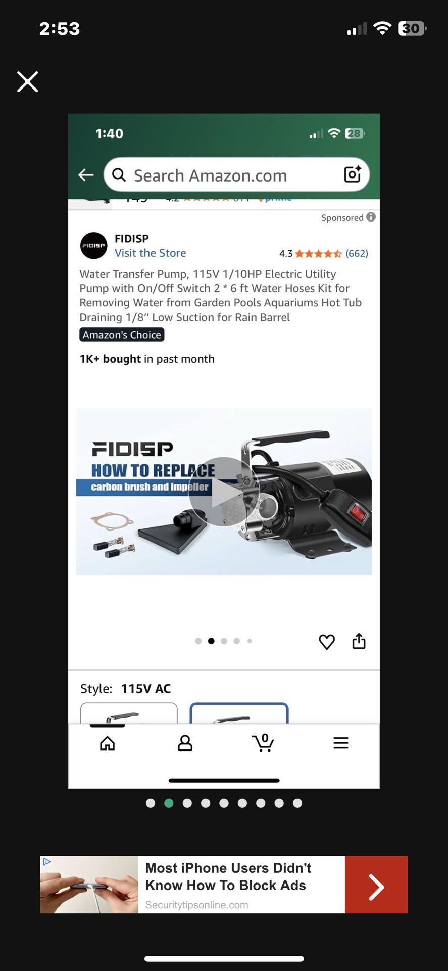 Water Pump.        30 Dollars 