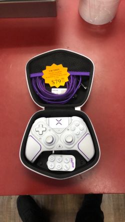1003 Victrix PS5/PC Gaming Controller W/Dongle, Fightpad/Extra Buttons, USB Cord and White Case 550965