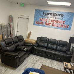 Beautiful Black Santiago Sofa And Loveseat Set!$999!*SAME DAY DELIVERY*NO CREDIT NEEDED*EASY FINANCING*HUGE SALE*