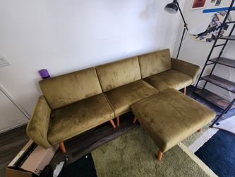 Green convertible sofa bed