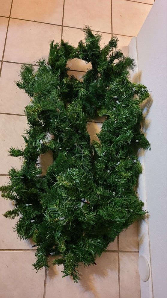 Garland Multi Colored Christmas Artificial Pine Bough Green 200 Inches
