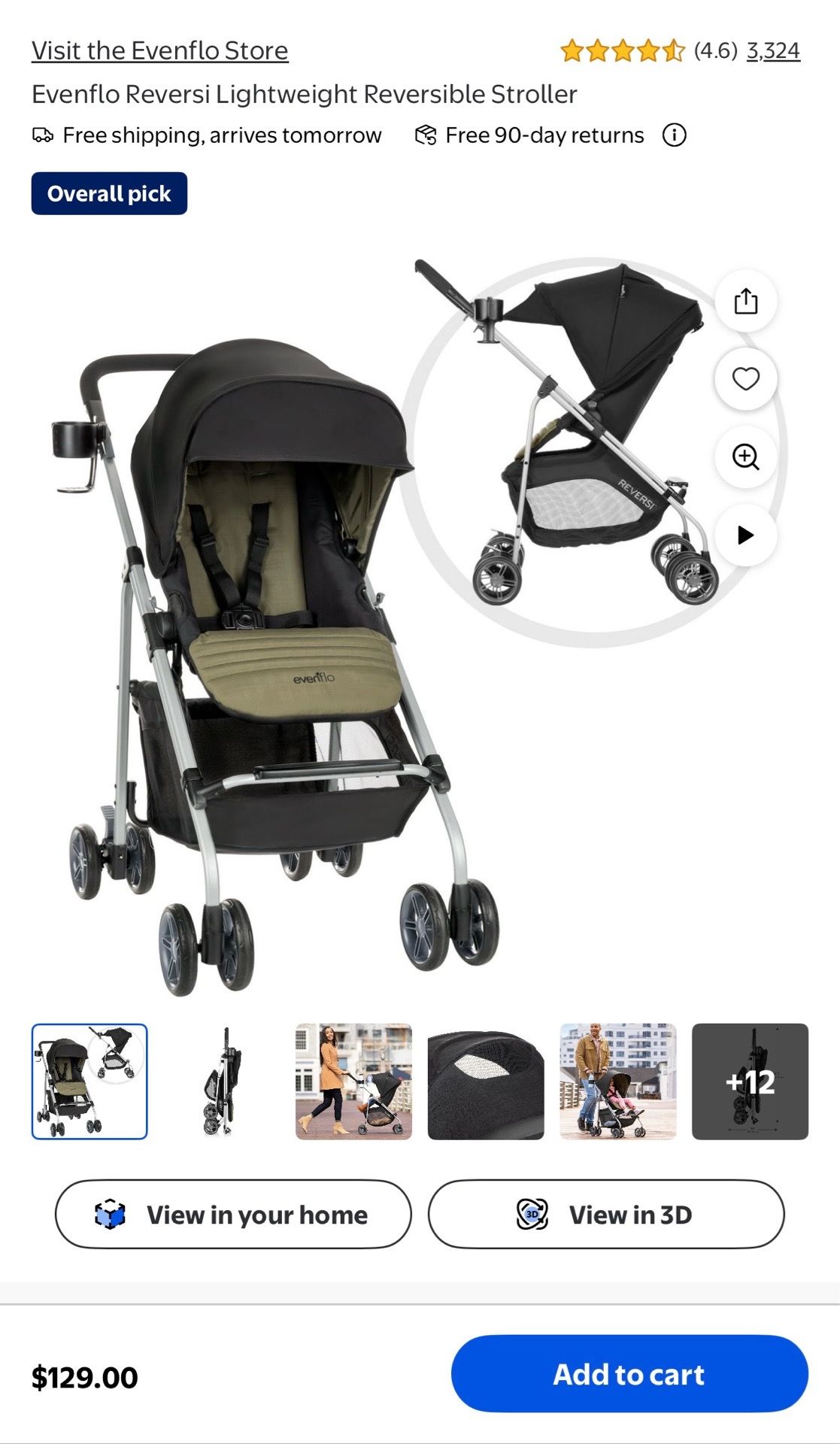Evenflo Reversi Lightweight reversible Stroller