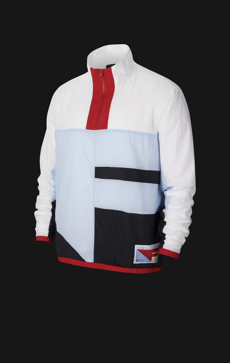 Nike Windrunner Flight Mens Jacket Psychic Blue/White Black CN8508 436 Sz L