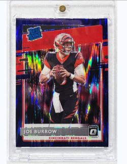 Joe Burrow RC 2020 Donruss Optic Purple Shock Prizm Rated Rookie Card *CENTERED