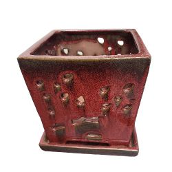 Bonsai Orchid Ceramic Planter Pot