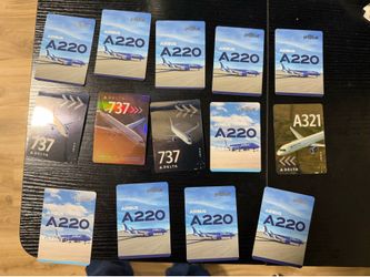 Jet blue and delta trading cards