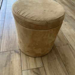 Padded Stool With Storage 