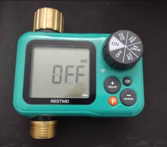 RESTMO Sprinkler Timer with Brass Inlet & Outlet, 3 Separate Programs Hose Timer, Programmable Water
