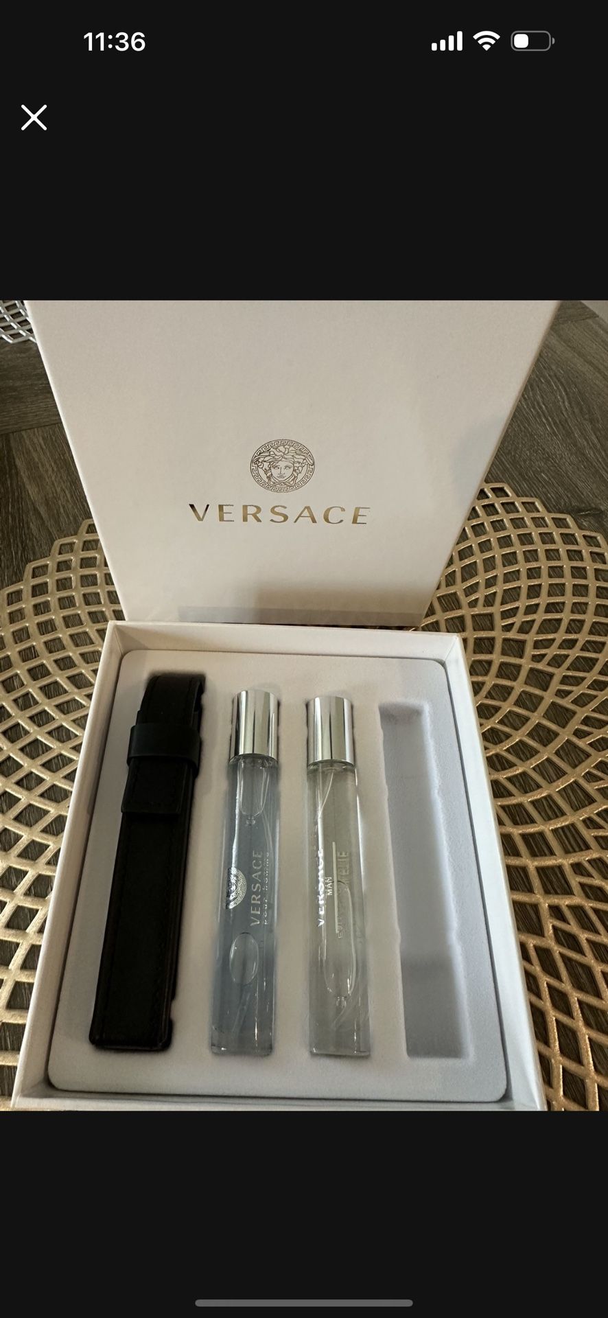 New VERSACE Men’s Fragrance Collection 2pc missing one fragrance SALE