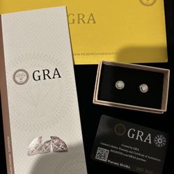 VVS1 1ct Moissanite Halo Stud Earrings