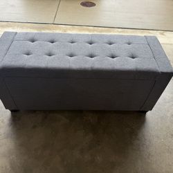 Grey Bench with Storage