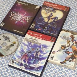 Kingdom Hearts PS2+ PSP Game Bundle; Kingdom Hearts Birth by Sleep Re:Chain of Memories Kingdom Hearts 1+2 & Star Ocean Till The End Of Time