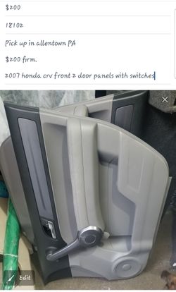 Crv door panels