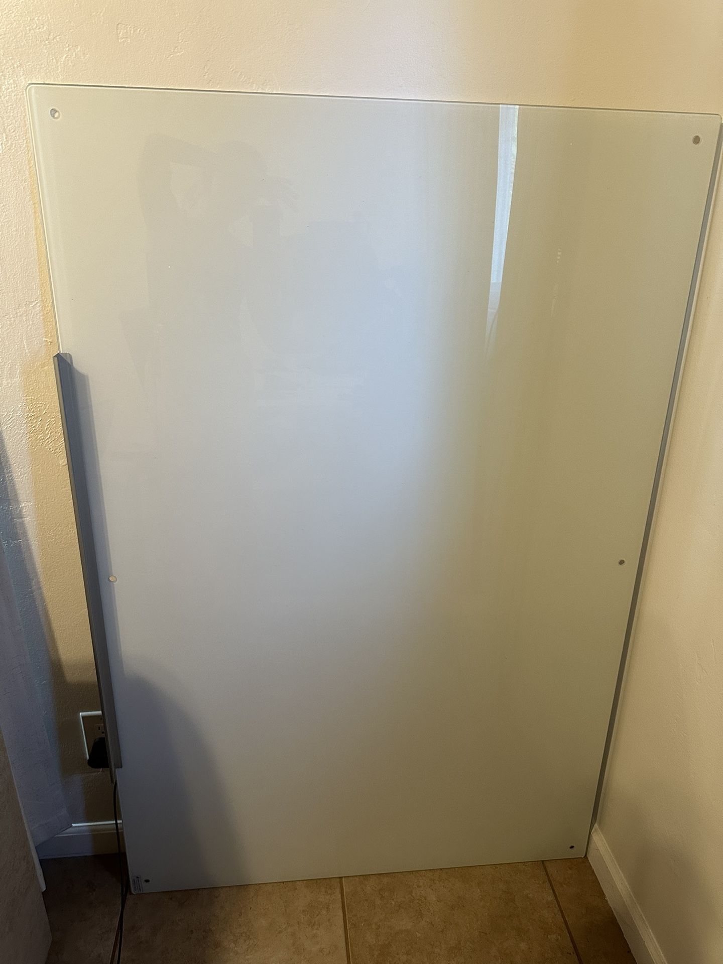 large white tempered glass dry erase board 40x 60