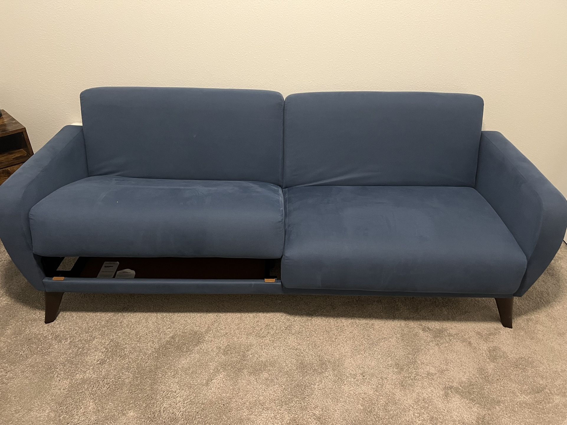navy blue futon/ sleeper