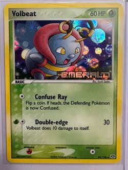 Volbeat ex emerald holo Pokemon card