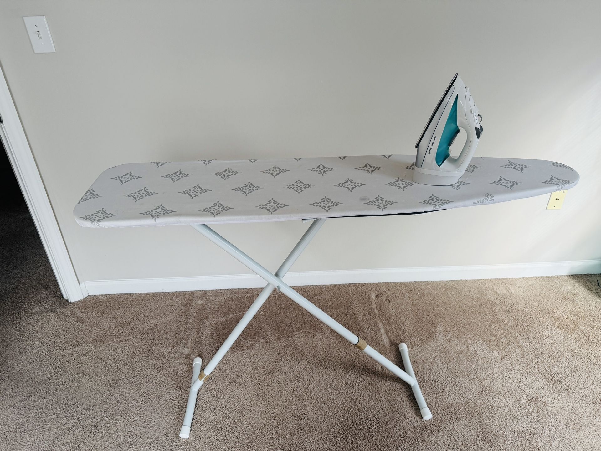 Perfect Condition Rarely Used Iron Table and Iron Box (with steam & water) with retractoble cord.