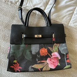Fiorelli Floral Bag Black Floral Satchel Handbag