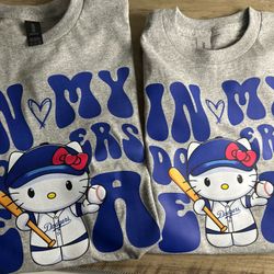 Hello Kitty Dodgers Custom T Shirt