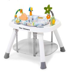 Time Followers® 4-in-1 Baby Activity Center | 3 Stage Grow Stationary Standing Toddler Play Table | Tummy Time, Exersaucer, Jumpers & Bouncers | Babie
