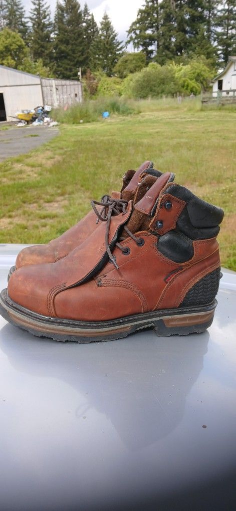 Rocky Steel Toe Boots Size 10 W