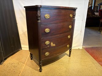 PAINE FURNITURE Vintage English Traditional Mahogany 4 Drawer Dresser