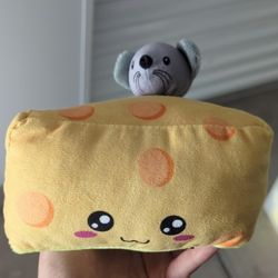 Kawaii Mouse And Food Cheese Wedge