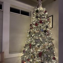 7.5 Ft Balsam Hill Frosted Fraser Fir Christmas Tree