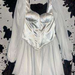 Homecoming Dress White Corset